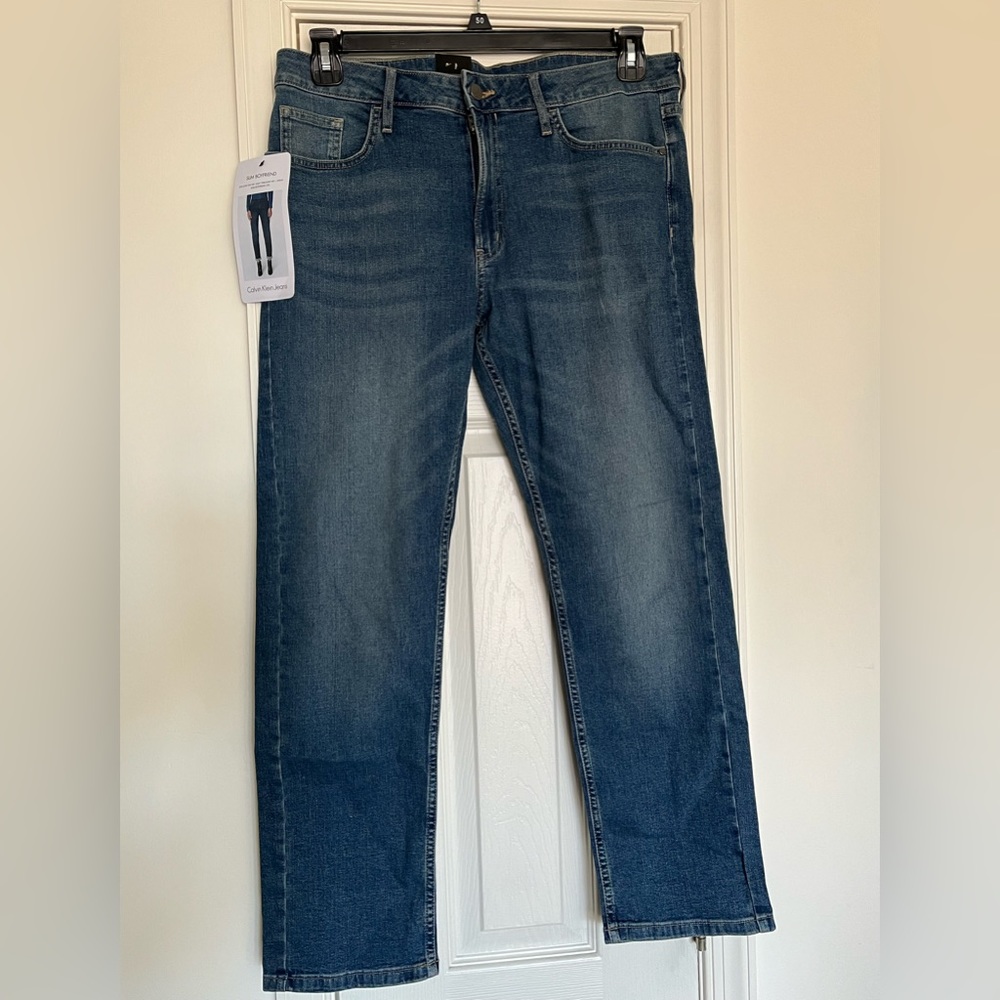 Calvin Klein Womens Slim Boyfriend Jeans Size 12 New With Tags